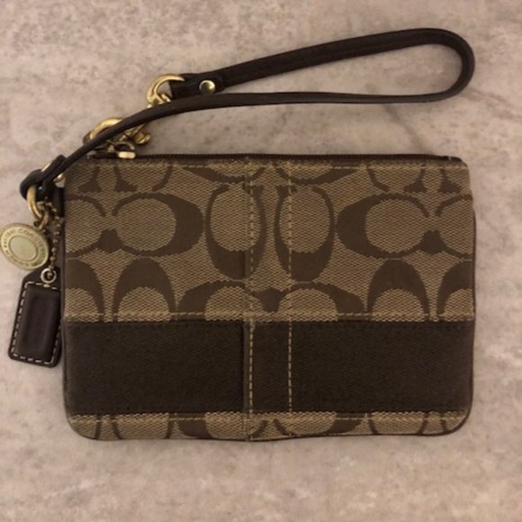 Coach Handbags - Coach Monogrammed Wristlet/Wallet